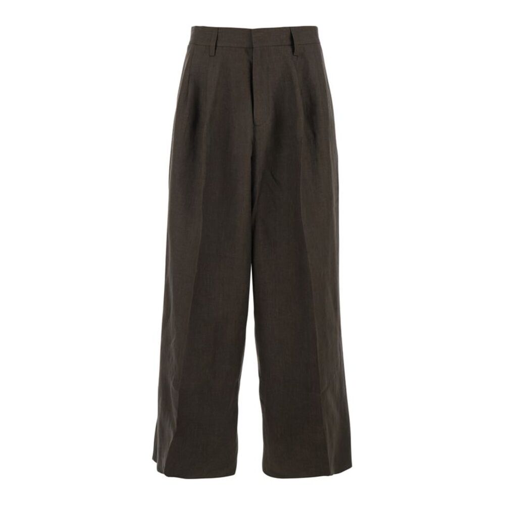 Erl Men Brown Linen Pants With Two Side Pockets For Men